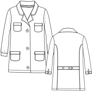 Fashion sewing patterns for UNIFORMS One-Piece Smock LS 2898